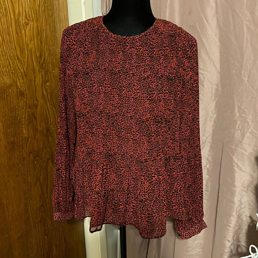 Zara trf collection long sleeve lined blouse,sz.S